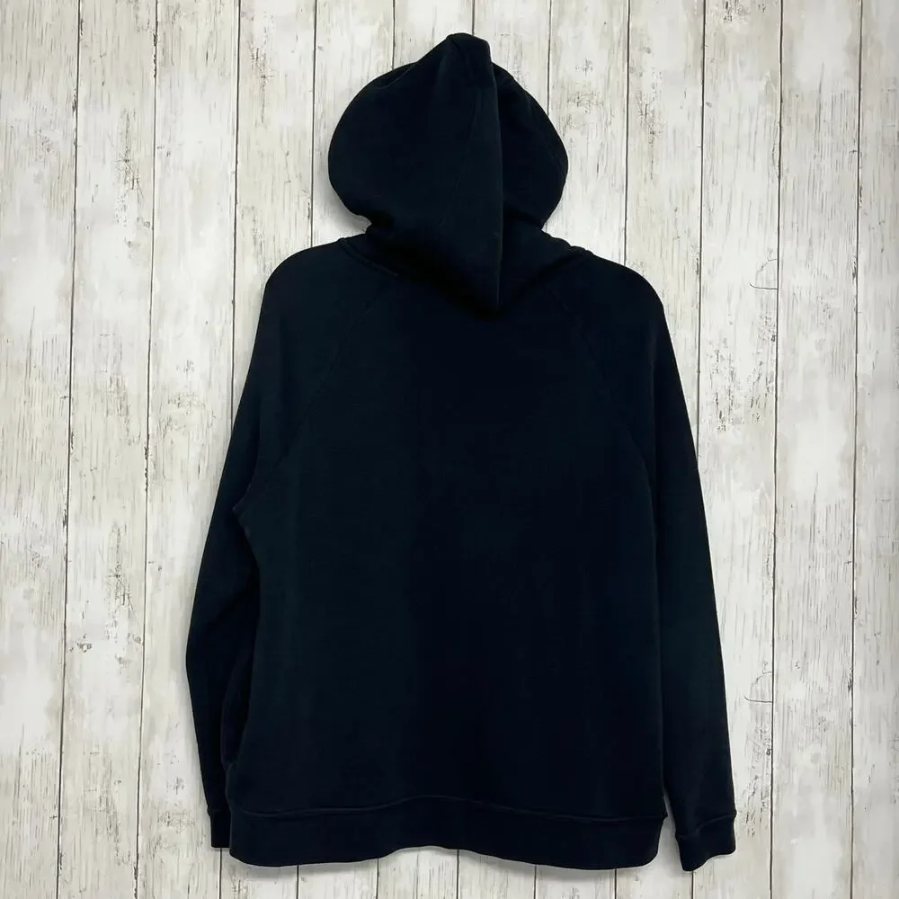 Nike Black Rally Funnel Neck Metallic Bubble Graphic Pullover Hoodie Sweatshirt